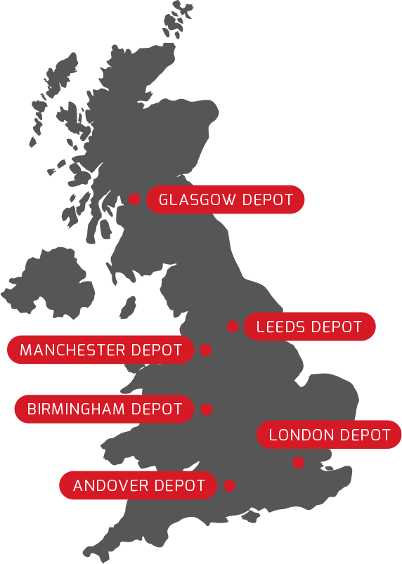 TRAD UK Depots Map
